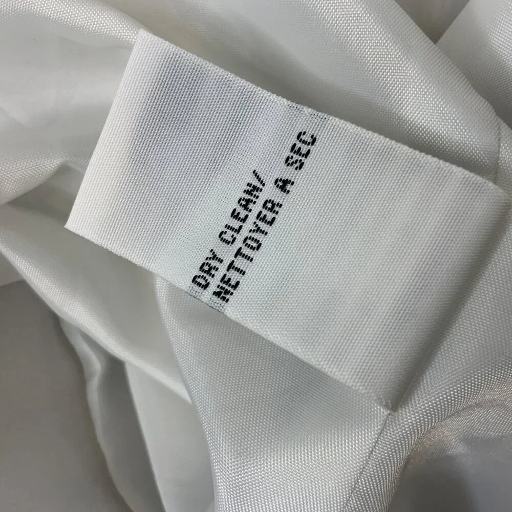 Calvin Klein Cream white Cropped Suit Jacket zipper down front women’s size 8 - Picture 11 of 11